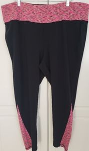 LIVI Active pink and black capri workout leggings